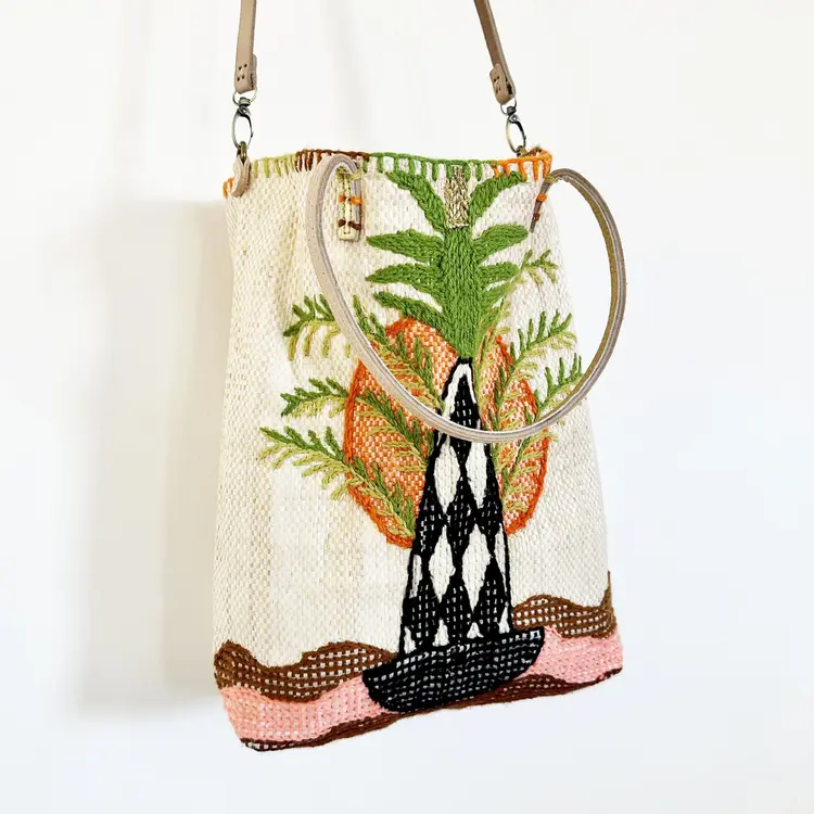 Enshallah Handmade Recycled Food Bag - Palm Tree