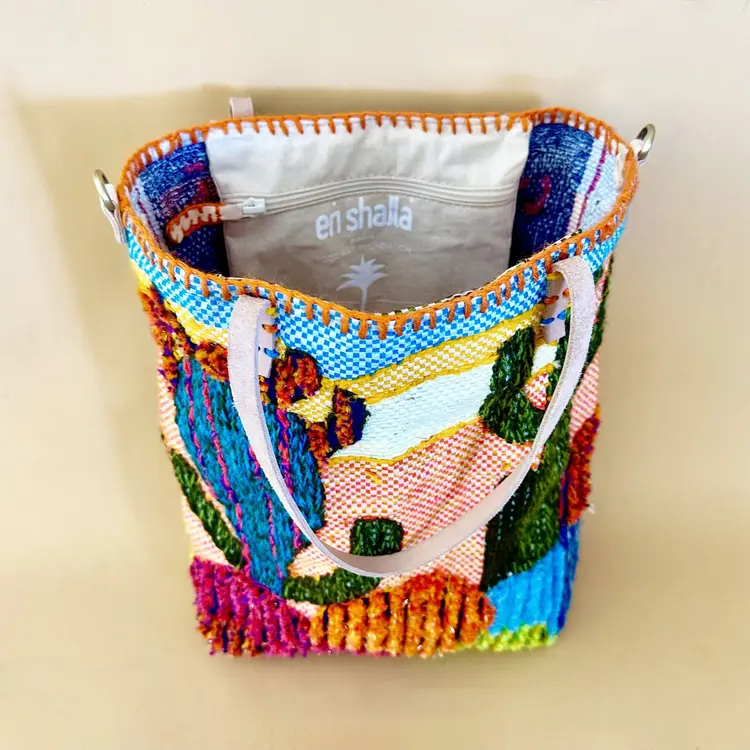 Enshallah Handgemaakte Gerecycleerde Handtas - Cactus Multicolor