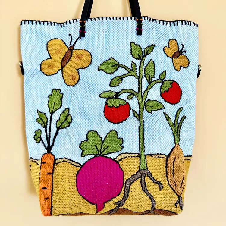 Enshallah Handmade Recycled Food Bag - Multi 46P01S
