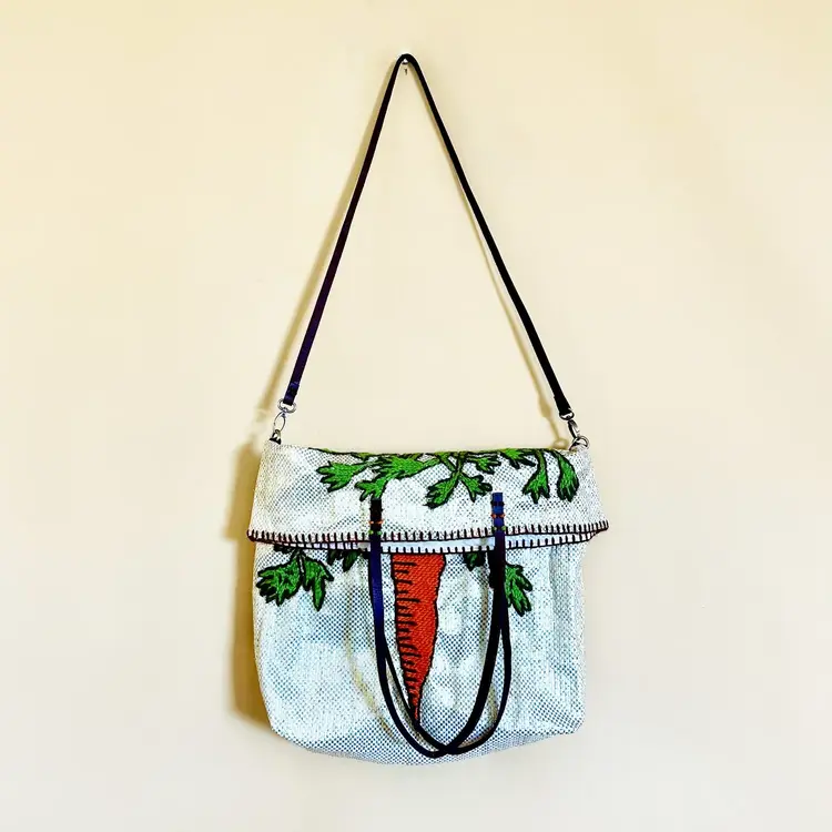 Enshallah Handmade Recycled Food Bag - Carrot