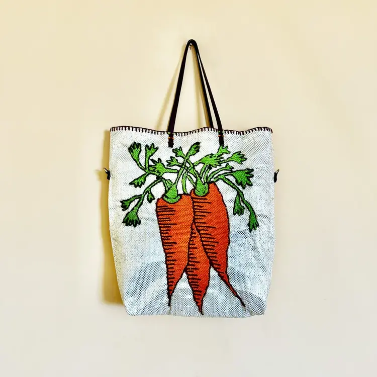Enshallah Handmade Recycled Food Bag - Carrot