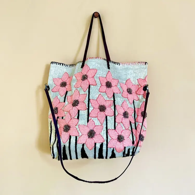 Enshallah Handgemaakte Gerecycleerde Handtas - Peach 46P12S