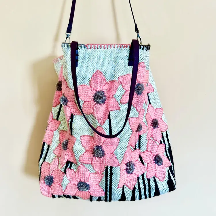 Enshallah Handgemaakte Gerecycleerde Handtas - Peach 46P12S