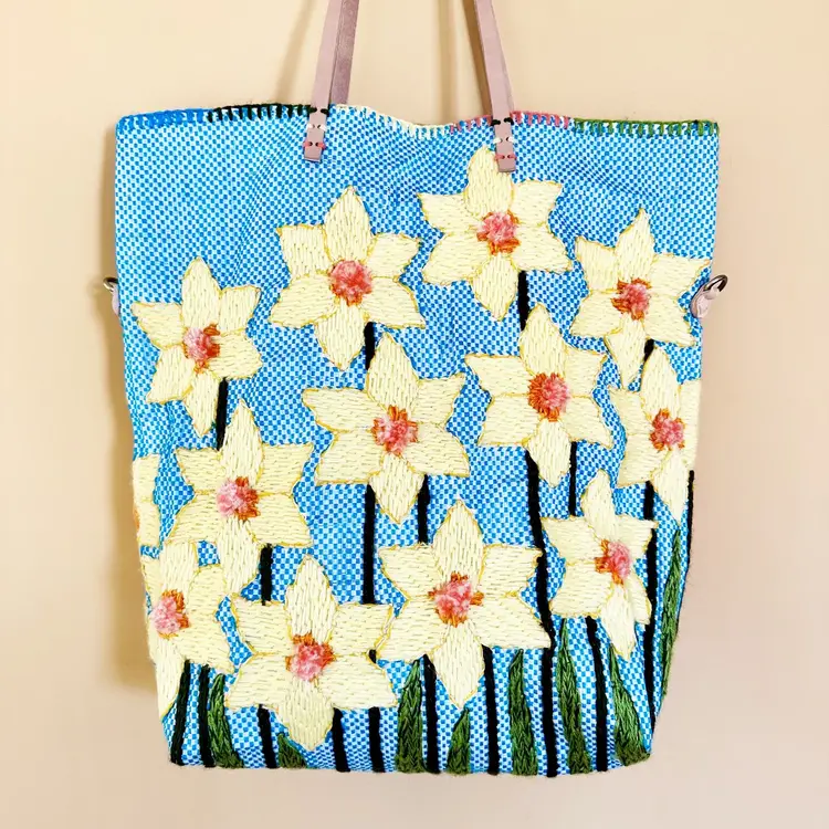 Enshallah Handgemaakte Gerecycleerde Handtas - Yellow 46P12S