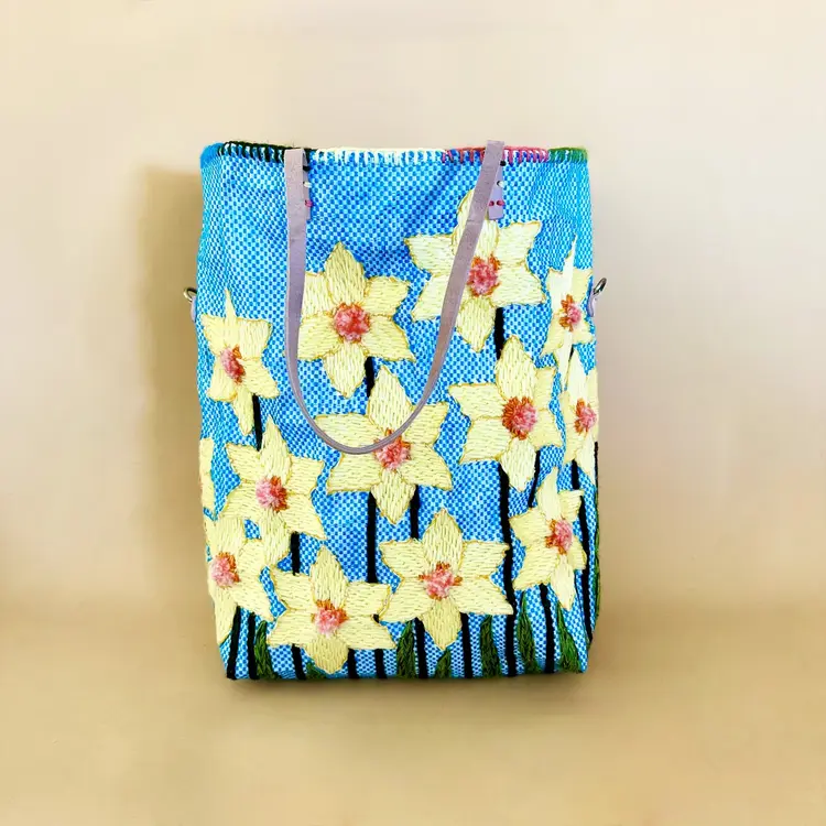 Enshallah Handmade Recycled Food Bag - Yellow 46P12S