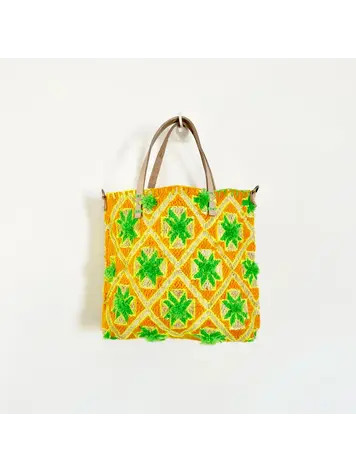 Enshallah Handgemaakte Gerecycleerde Handtas - Yellow