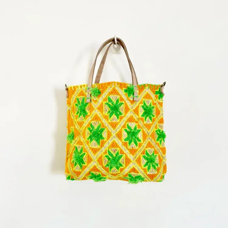 Enshallah Handmade Recycled Food Bag - Yellow