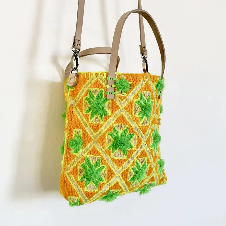 Enshallah Handmade Recycled Food Bag - Yellow