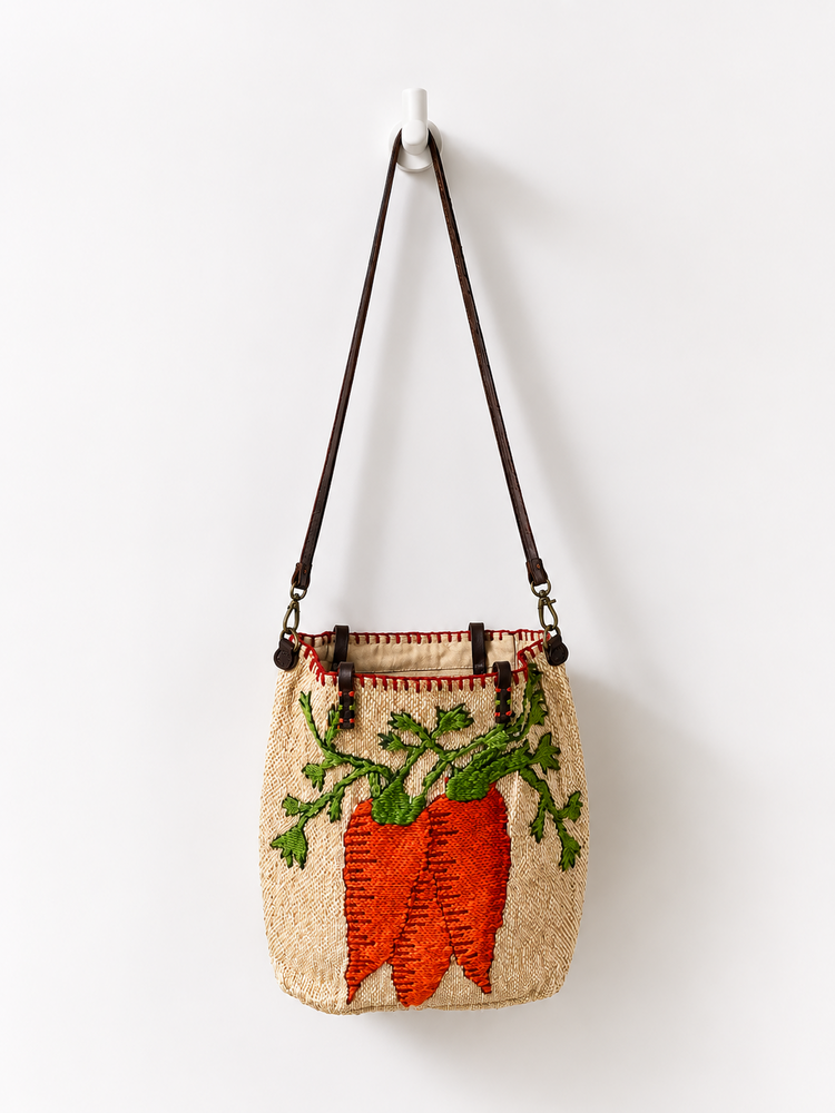 Enshallah Handmade Recycled Food Bag - Carrot
