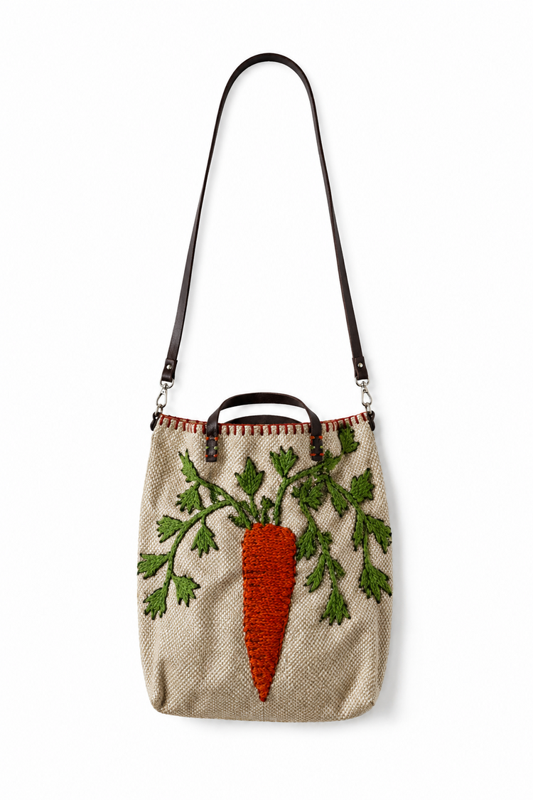 Enshallah Handmade Recycled Food Bag - Carrot