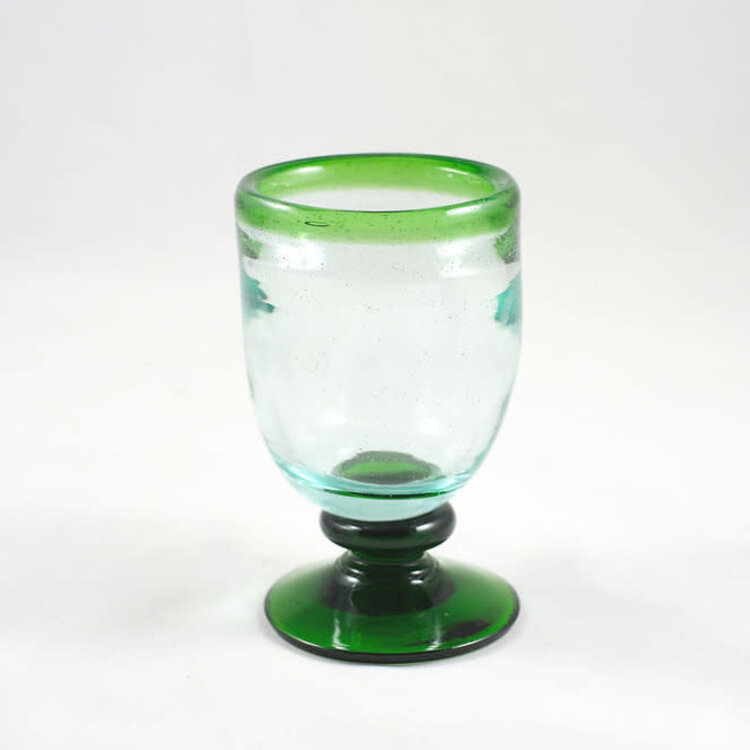 Blown Glass With Foot M - Green