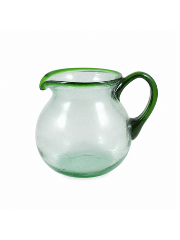 Mondgeblazen Glazen Waterkan - Groen
