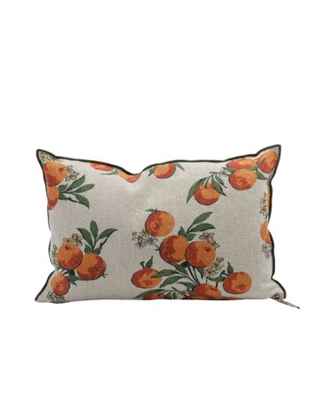 Maison de Vacances Cushion Vice Versa - Lin Wabi Sabi Imprimé - Les Oranges