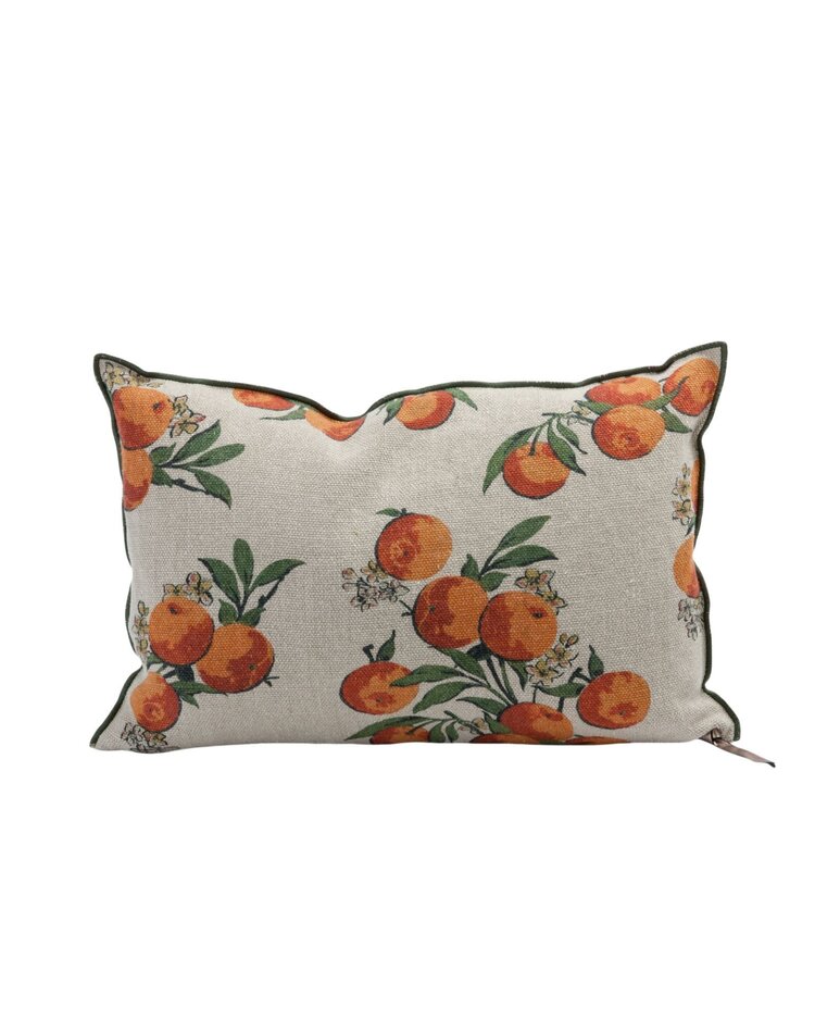 Maison de Vacances Cushion Vice Versa - Lin Wabi Sabi Imprimé - Les Oranges
