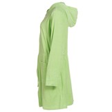 Badjas dames groen - met rits en capuchon