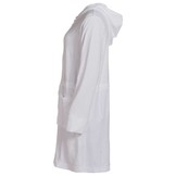 Badjas dames wit  - met rits en capuchon