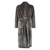 badjas unisex antraciet fleece met sjaalkraag - fleece