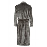 badjas unisex antraciet fleece met sjaalkraag - fleece