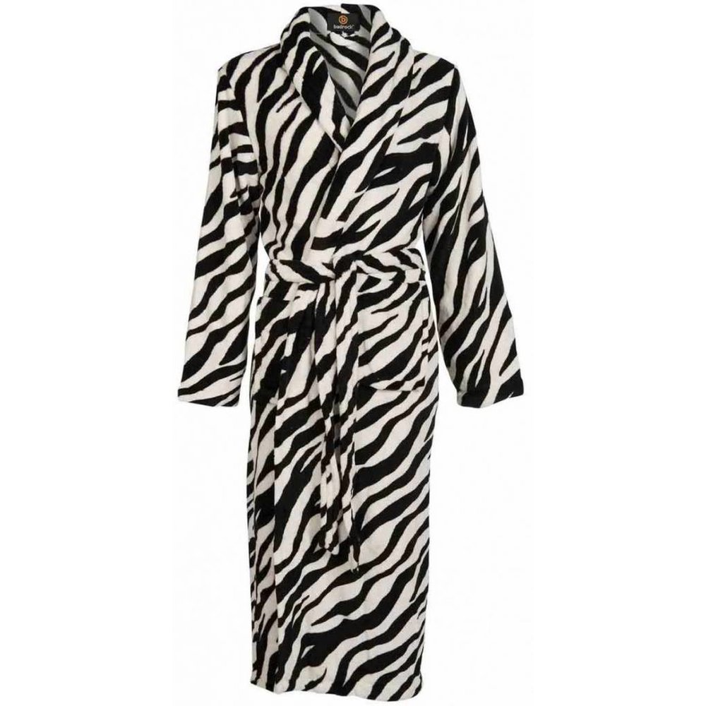 Badrock badjas zebra met sjaalkraag - op voorraad - Badjas.com