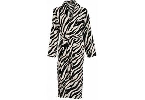 badjas dames Zebra met sjaalkraag