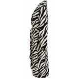 badjas dames Zebra  fleece met sjaalkraag