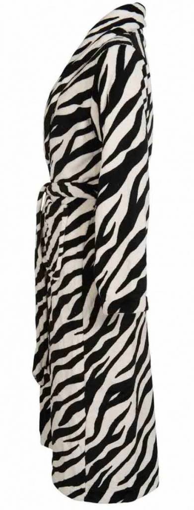 Enten Kindercentrum reactie Badrock badjas dames zebra fleece met sjaalkraag - op voorraad - Badjas.com