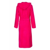 Dames Badrock badjas fuchsia met capuchon – badstof sauna badjas