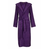 Badrock dames badjas paars met capuchon – badstof katoen