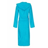 Unisex Badrock badjas aquablauw met capuchon – badstof sauna badjas