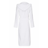 Unisex Badrock badjas wit met capuchon – badstof sauna badjas