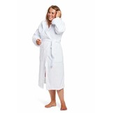 Unisex Badrock badjas wit met capuchon – badstof sauna badjas