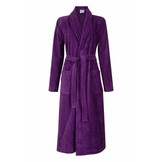 badjas dames paars katoen met sjaalkraag