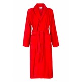 badjas unisex rood katoen met sjaalkraag