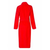 badjas unisex rood katoen met sjaalkraag