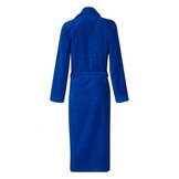 badjas unisex kobaltblauw katoen met sjaalkraag