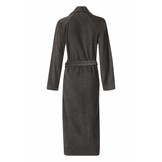 badjas unisex antraciet katoen met sjaalkraag