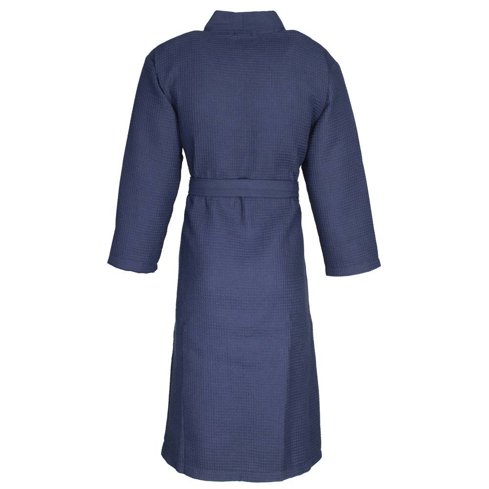 Marine blauwe katoenen kimono badjas van Badrock – unisex model
