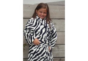 badjas kind Little Zebra met sjaalkraag