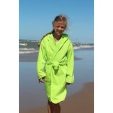 badjas kind lime katoen met capuchon