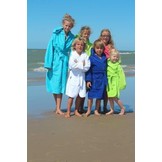 badjas kind lime katoen met capuchon