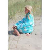 badjas kind Wolken fleece met sjaalkraag