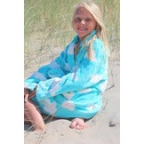 badjas kind Wolken fleece met sjaalkraag