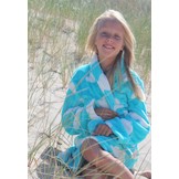 badjas kind Wolken fleece met sjaalkraag