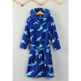 badjas kind Haai fleece met capuchon