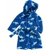 badjas kind Haai fleece met capuchon