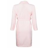 badjas kind lichtroze fleece met sjaalkraag