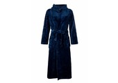 badjas unisex marineblauw met capuchon - fleece
