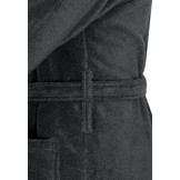 badjas unisex antraciet katoen met capuchon - grote maten badjas