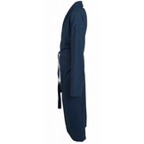 badjas unisex marineblauw katoen wafelstructuur - grote maten badjas