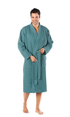 badjas unisex petrol katoen kimono